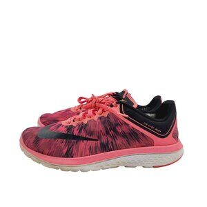 Nike Women's Racer Peach Pink Black White FS Lite Run 4 Athletic Sneakers Size 8